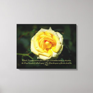 Impressão Em Tela Sappho Cote Yellow English Rosa