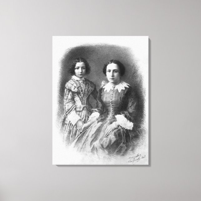Impressão Em Tela Sarah Bernhardt e sua mãe? (Frente)