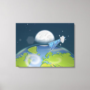 Impressão Em Tela Satélite de órbita da terra do planeta