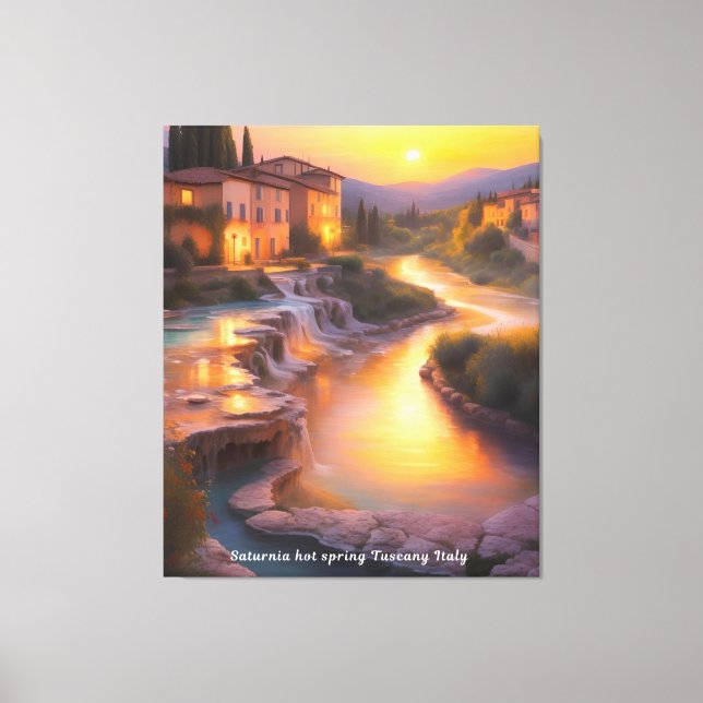 Impressão Em Tela Saturnia Hot Primaveras Toscana Itália Pintura (Frente)