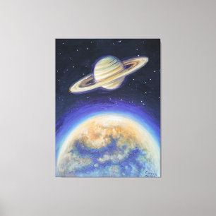 Impressão Em Tela Saturno e Titã