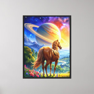 Impressão Em Tela Saturno Erguendo-se sobre um Cavalo Castanho Fanta