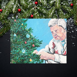 Impressão Em Tela Saudação de Natal NANNY/GRAMMY Vintage Art