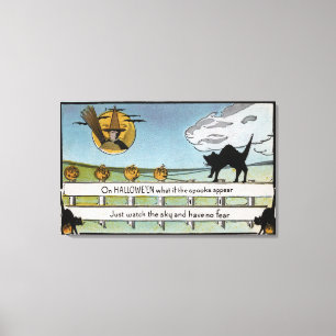 Impressão Em Tela Saudação do Dia das Bruxas