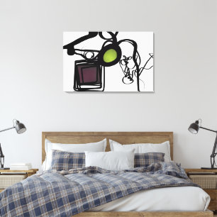 Impressão Em Tela Saudações de Philydion: Abstrato Black and White