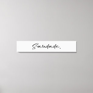 Impressão Em Tela Saudade Black