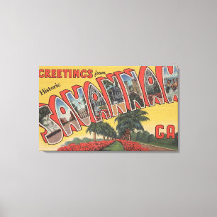 Impressão Em Tela Savana, grande letra de Geórgia (histórico) -