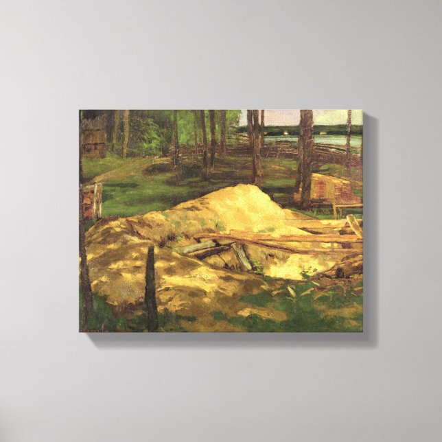 Impressão Em Tela Sawdust Pit, 1876 (Frente)