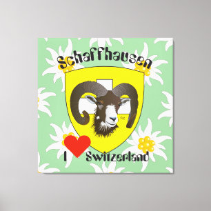 Impressão Em Tela Schaffhausen - Suíça Suisse - linho