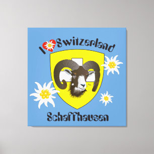 Impressão Em Tela Schaffhausen - Suíça Suisse - linho