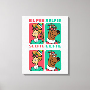 Impressão Em Tela Scooby-Doo e Shaggy "Elfie Selfie"