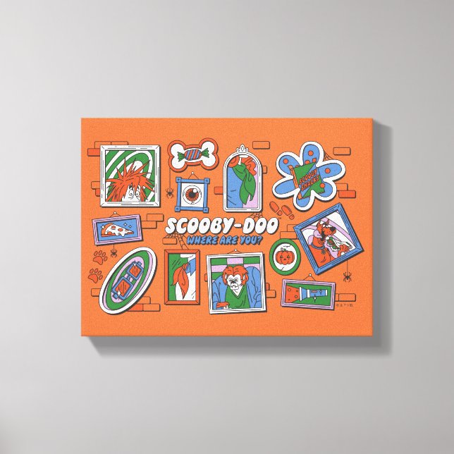 Impressão Em Tela Scooby-Doo Wall of Halloween Picture Frames (Frente)
