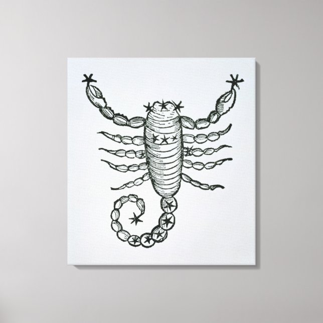 Impressão Em Tela Scorpio (Escorpião) ilustra do 'P (Frente)