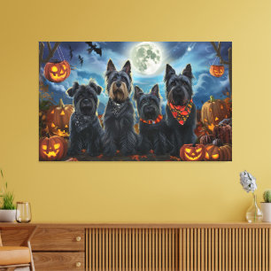 Impressão Em Tela Scottish Terrier Halloween Spooky