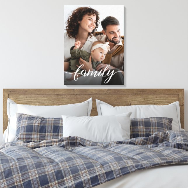 Impressão Em Tela Script da Família Elegante de Fotografias Personal (Insitu(Quarto))