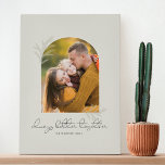 Impressão Em Tela Script Elegante | Melhor união do Arco de Fotograf<br><div class="desc">Escrita moderna lendo SEMPRE MELHOR JUNTO sob sua foto familiar em um elegante arco enquadrado cercado por ramos de spruce.</div>