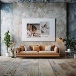 Impressão Em Tela Script multipersonalizado de borda rasgada moderna<br><div class="desc">Moderno elegante estilo de borda mínima rasgada com vários scripts personalizados nomes de texto do home decor art.</div>