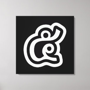 Impressão Em Tela Script Tailandês Número 5 / Cinco / ๕ (Haa/Ha)