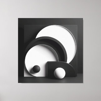 Impressão Em Tela Sculpted Harmony of Shadowed Forms