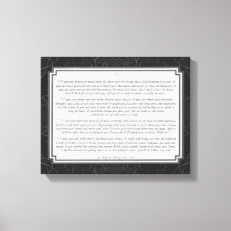 Impressão Em Tela Se Poema de Rudyard Kipling