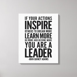Impressão Em Tela Se Suas Ações Inspirarem Outros, John Quincy Adams