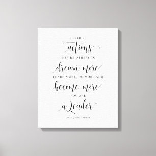 Impressão Em Tela Se Suas Ações Inspirarem Outros, John Quincy Adams