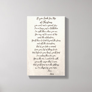 Impressão Em Tela Se você me procurar no Natal