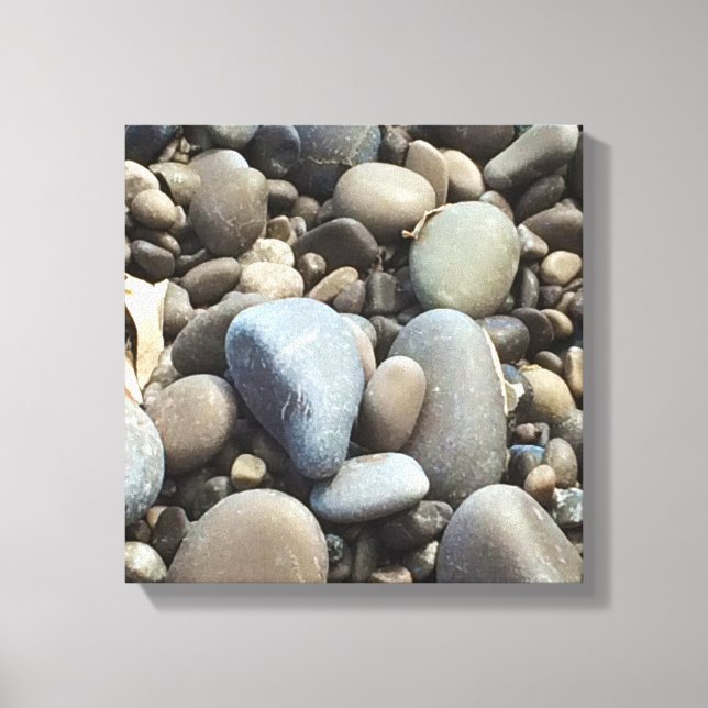 Impressão Em Tela Sea Pebbles Itália (Frente)