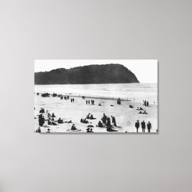 Impressão Em Tela Seaside, Oregon Beach e Tillamook Head (Frente)