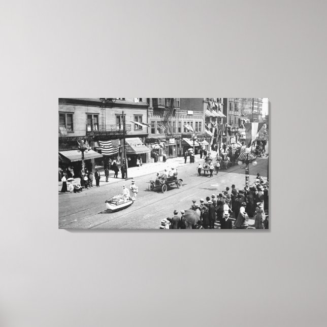 Impressão Em Tela Seattle, AW Forth of Julho Parade sobre Seneca (Frente)