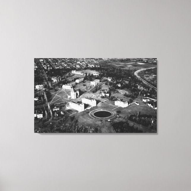 Impressão Em Tela Seattle, Universidade de WA Campus Aerial (Frente)