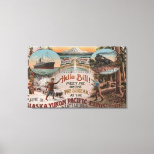 Impressão Em Tela Seattle, WAAD para o Alaska Yukon Pacific Expo.