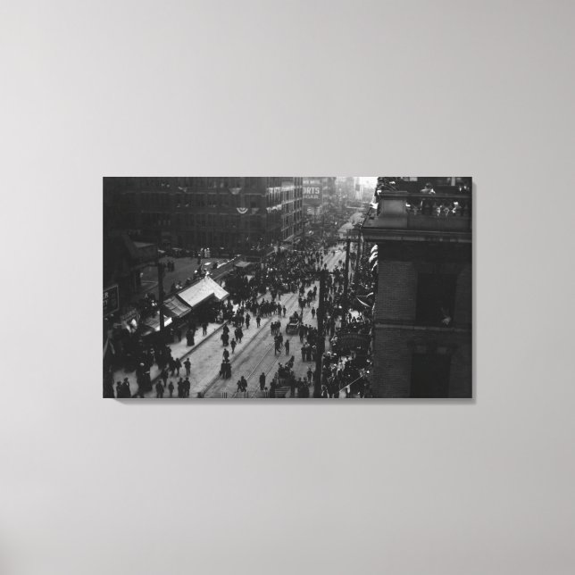 Impressão Em Tela Seattle, Washington Naval Parade no Primeiro e Pri (Frente)