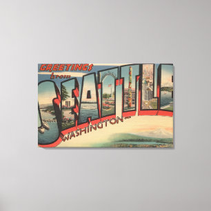 Impressão Em Tela Seattle, WashingtonLarge - Letra Cena 2