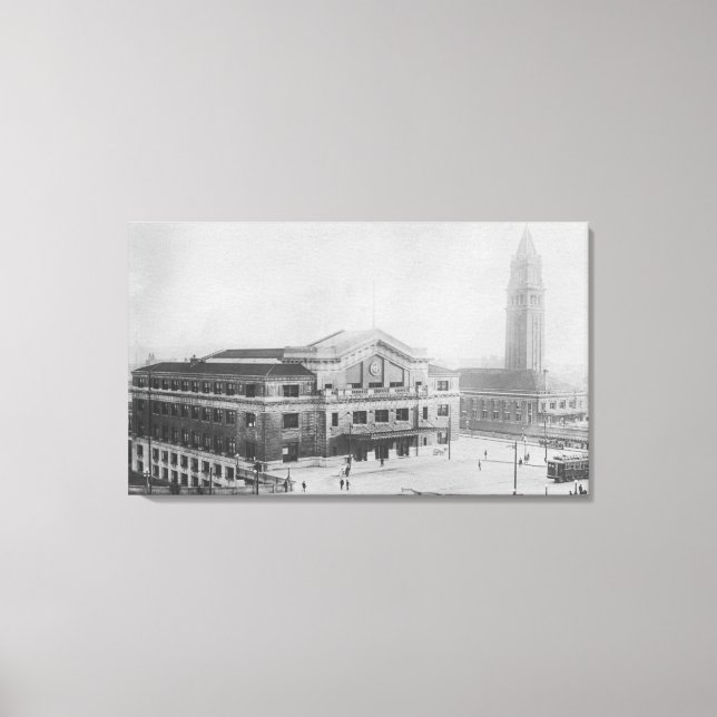 Impressão Em Tela Seattle, WashingtonVista aérea da União (Frente)