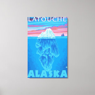 Impressão Em Tela Secção transversal do iceberg - Latouche, Alaska