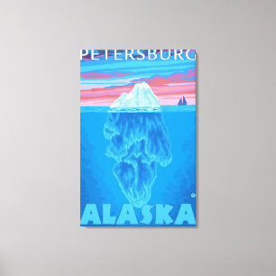 Impressão Em Tela Secção transversal do iceberg - Petersburgo,