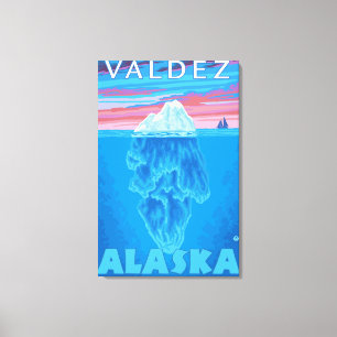 Impressão Em Tela Secção transversal do iceberg - Valdez, Alaska