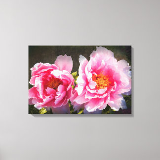 Impressão Em Tela Secretos, Pêonias Rosa