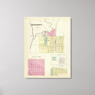 Impressão Em Tela Sedgwick, cidade de Jewell, Omio, Salem, Kansas