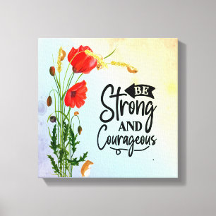 Impressão Em Tela Seja forte e corajoso Joshua 1:9