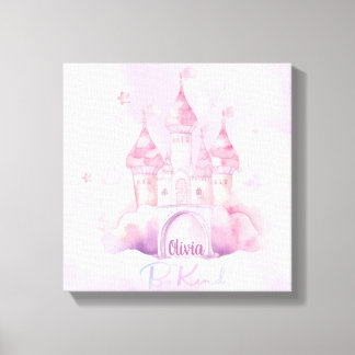 Impressão Em Tela Seja gentil no Palácio da Nuvem Rosa personalizáve