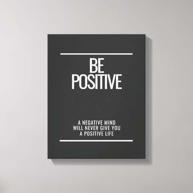 Impressão Em Tela Seja positivo na impressão da tela - moderna Wall  (Frente)