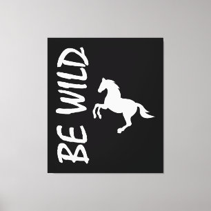 Impressão Em Tela Seja um majestoso e belo cavalo branco selvagem