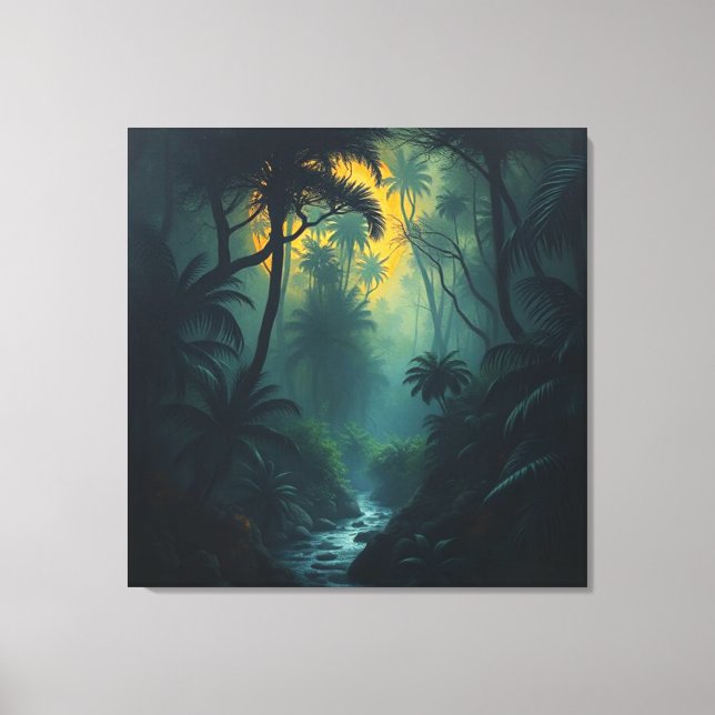 Impressão Em Tela Selva Mística no Sunset (Frente)