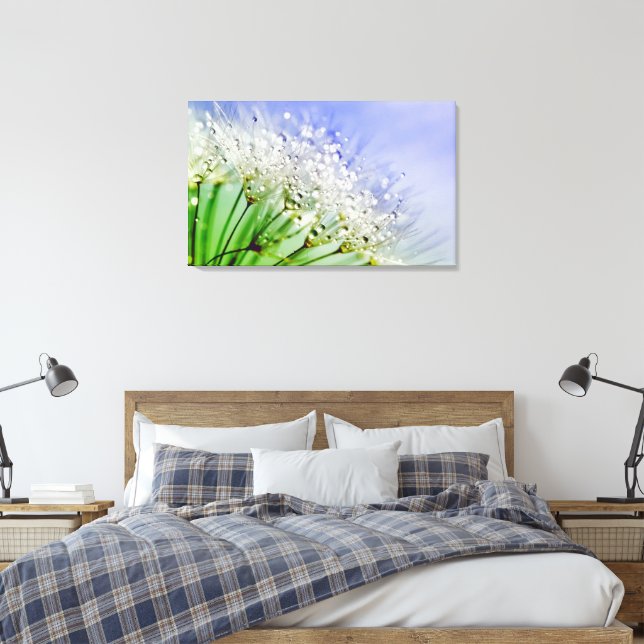 Impressão Em Tela Sementes de Dandelion com Gotas de Dew (Insitu(Quarto))