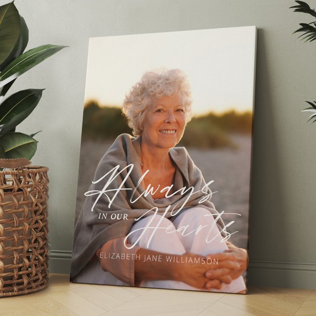 Impressão Em Tela Sempre em nossos corações Foto Memorial Keepsasasa (Criador carregado)