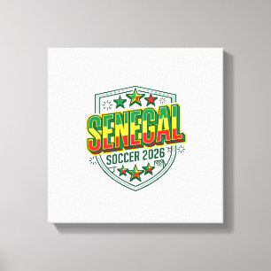 Impressão Em Tela Senegal Futebol 2026 Futebol Negrito Tipografia Pa