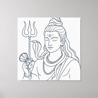 Impressão Em Tela Senhor Shiva