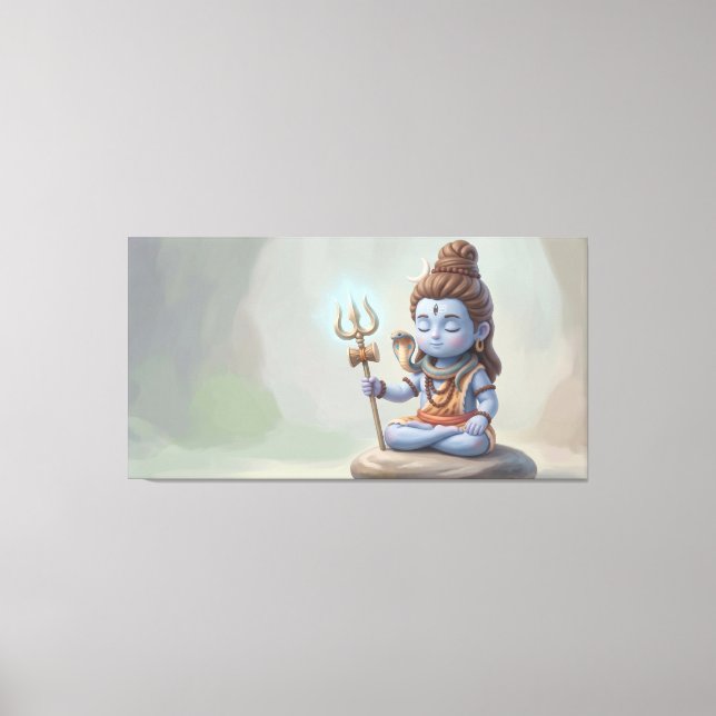 Impressão Em Tela Senhor Shiva (Frente)